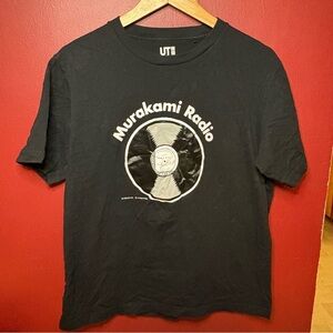 Black Haruki Murakami Radio Graphic T-Shirt Uniqlo